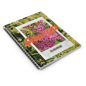'Grow Up' Floral Spiral Notebook - Ruled Line (8267185127596)