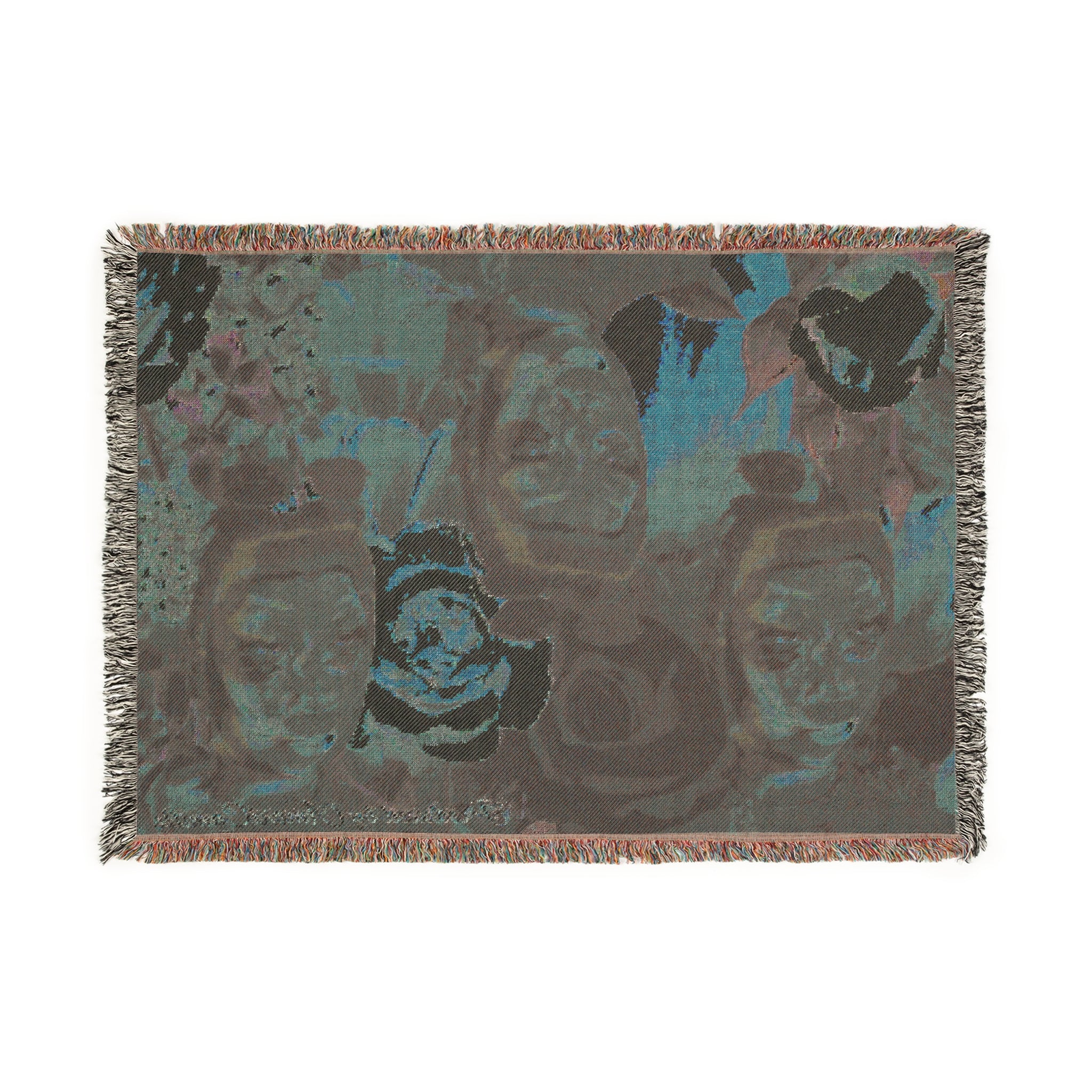 Woven Blanket - Chaotic Abstract Futuristic Design (8310037905580)