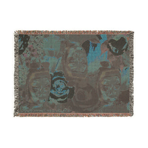 Woven Blanket - Chaotic Abstract Futuristic Design (8310037905580)