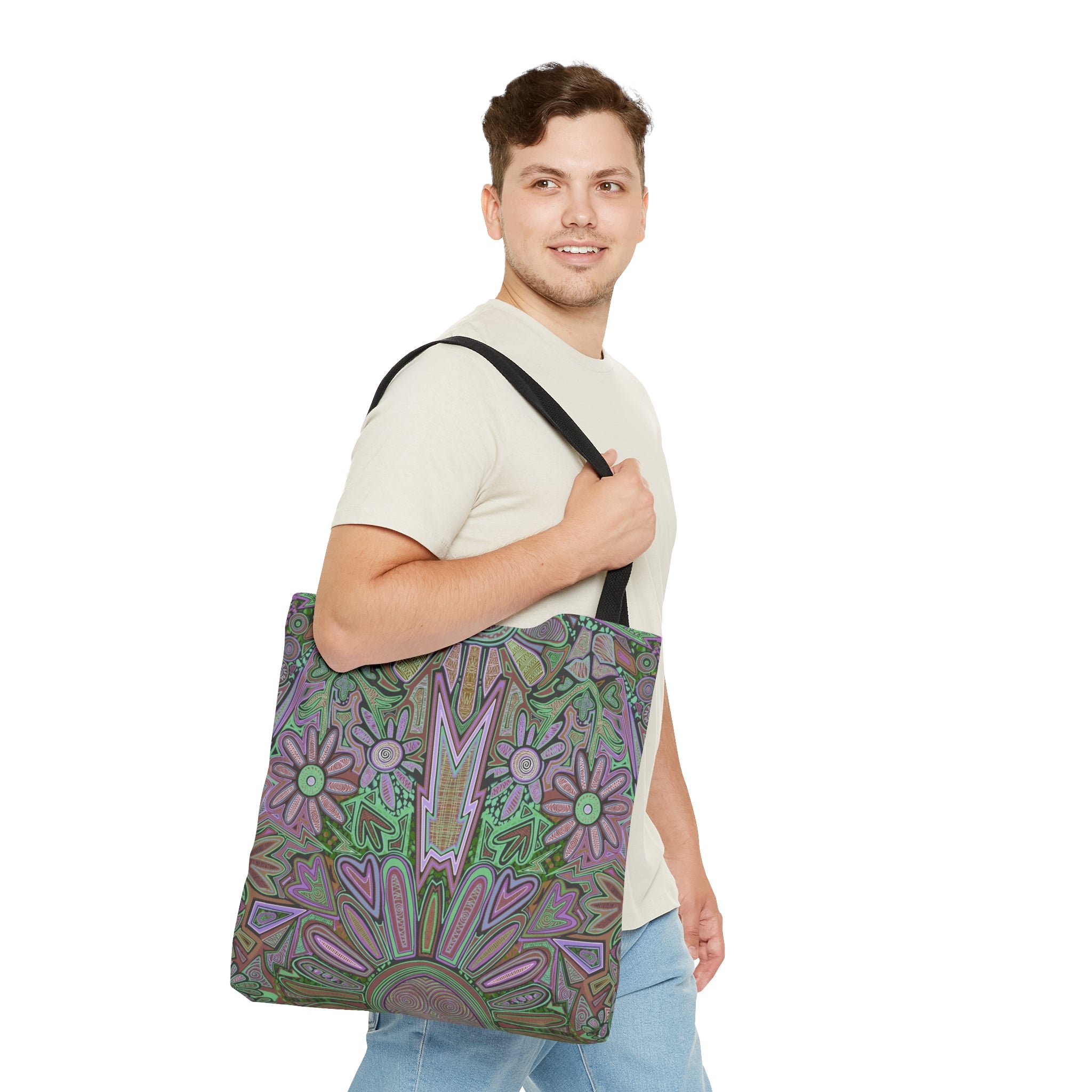 Electrified Chaos Tote Bag (7664756687020)