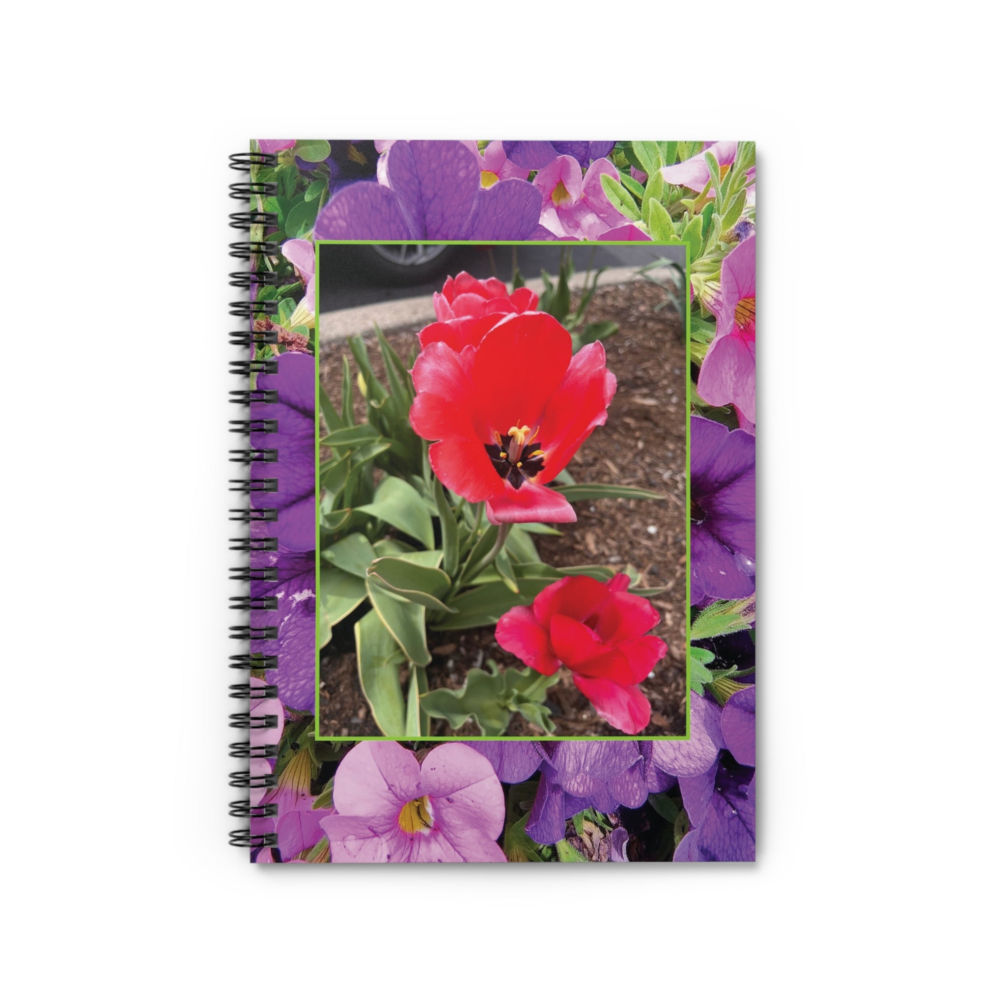Flloral Spiral Notebook - Ruled Line (8272853434540)