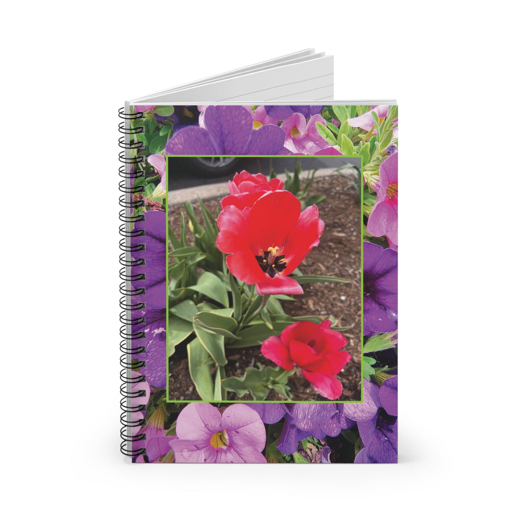 Flloral Spiral Notebook - Ruled Line (8272853434540)