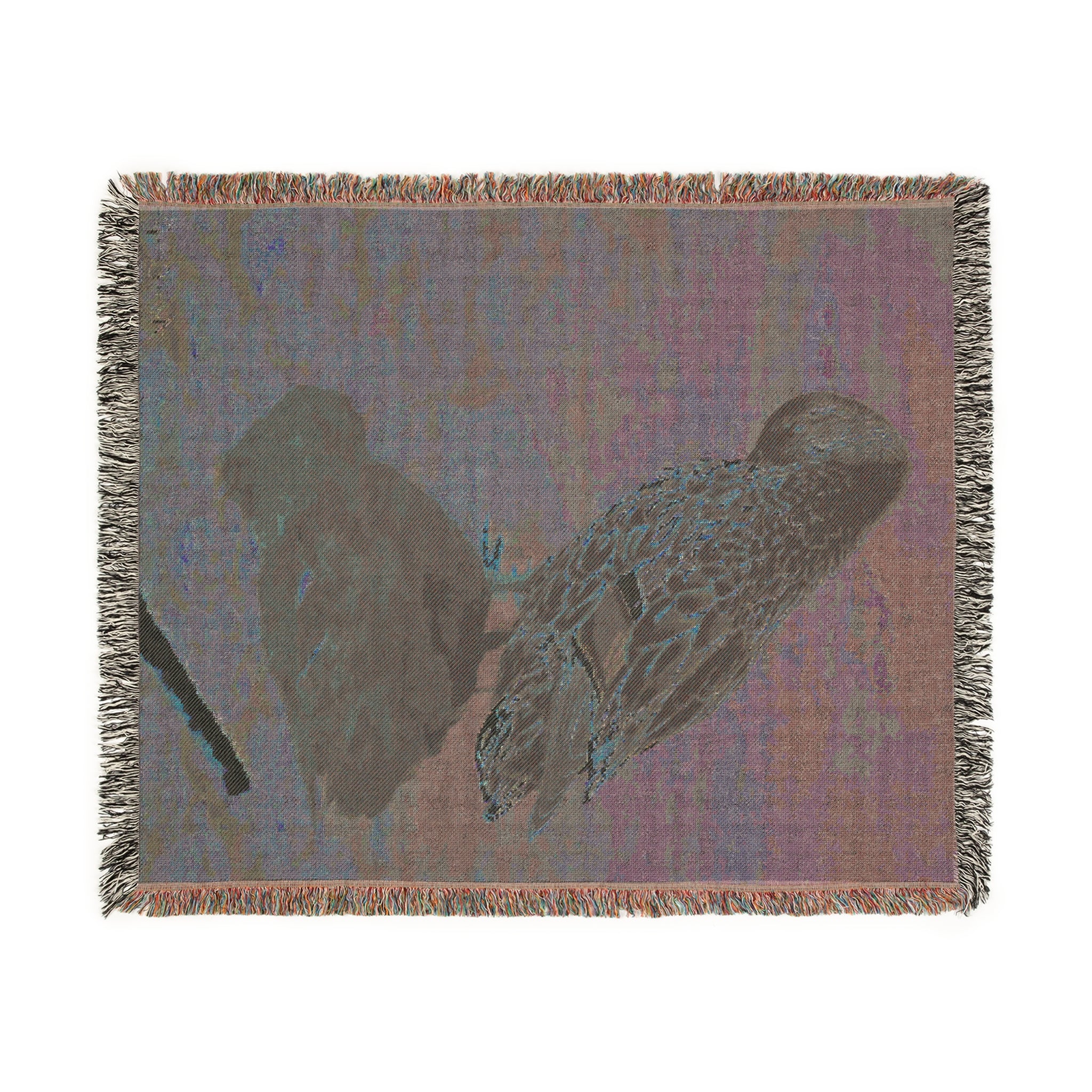 Cozy Duck Woven Blanket, Rustic Home Decor, Gift for Nature Lovers, Perfect for Picnics, Winter Warmth, Animal Lover's Gift (8310045147308)