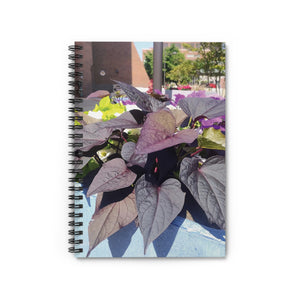 Spiral Notebook - Purple Leafy Plant Ruled Line (8273248026796)