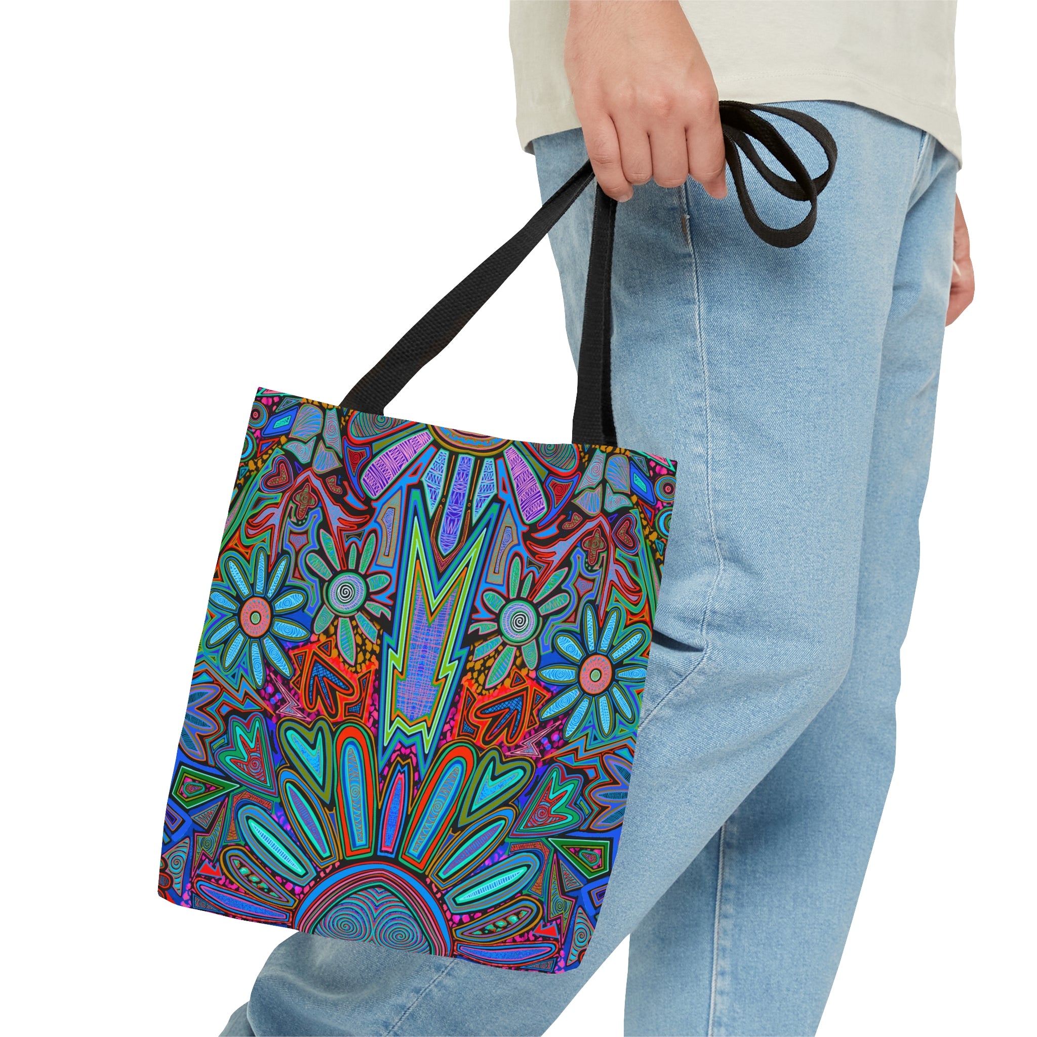 Electrified Chaos Tote Bag (7664755376300)