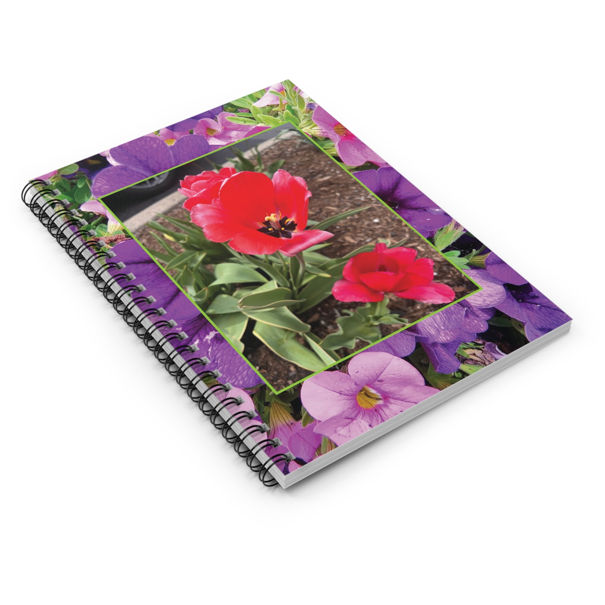Flloral Spiral Notebook - Ruled Line (8272853434540)