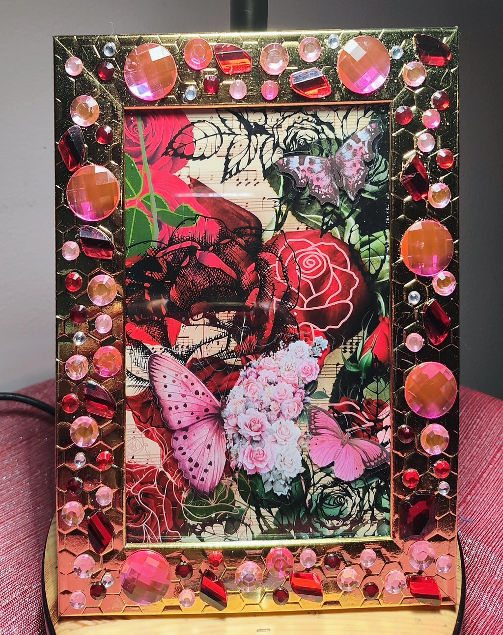 🌹✨ "Love Song" – Hand-Embellished Frame Art 🎶💕 (8285167157420)